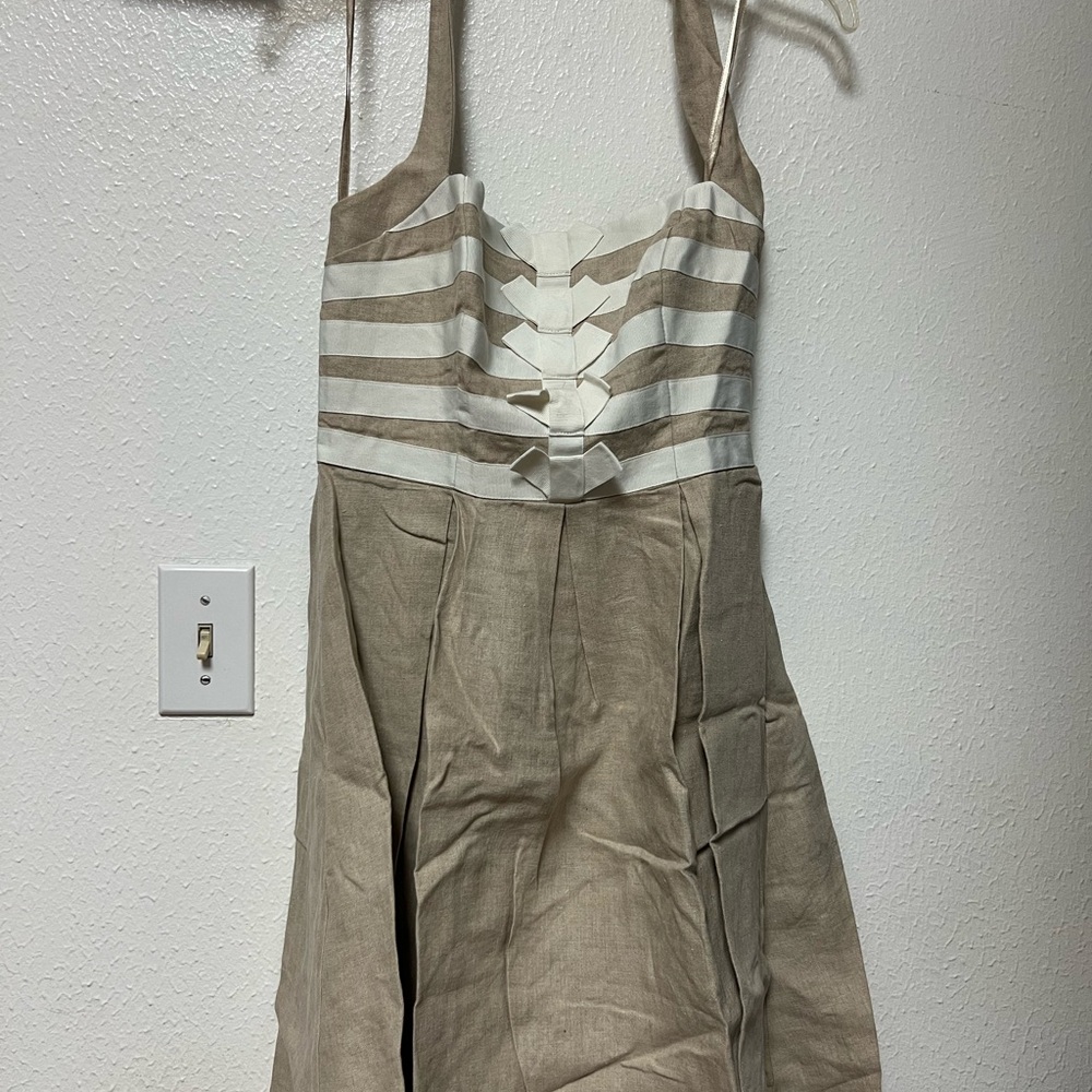 Jessica Simpson Beige and White Dress